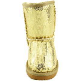 The Doll Maker Metallic Gold Sequins Snow boot - FBA1641707-2