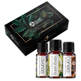 Kit Aromaterapia OLEOS - RELAJANTE - 3 Aceites Esenciales 100% Natural y puro. 10ml (Lavanda, Canela, Ylang Ylang)