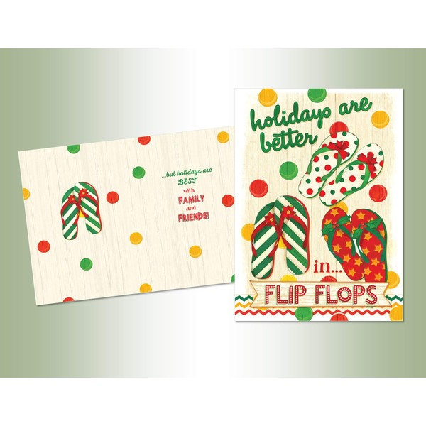 Performing Arts Full Color Inside Holiday Flippy Flops Stationery Paper,