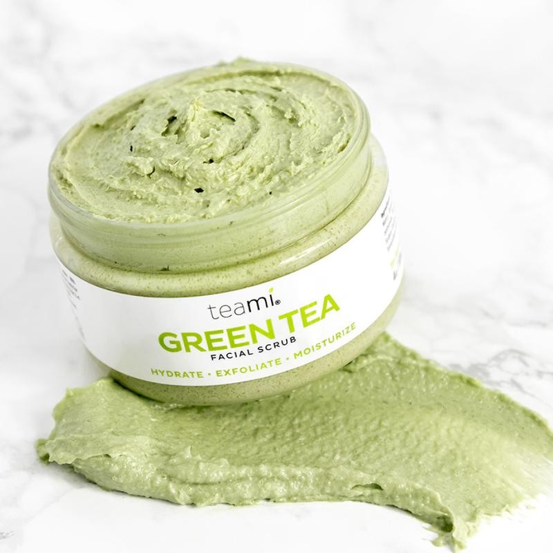 Teami Green Tea Facial Scrub – Organic Exfoliating Cleanser for