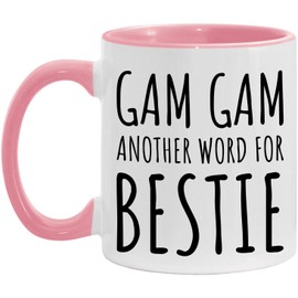 Gam Gam Another Word For Bestie Mug - Gam Gam Gift - White/Pink - 11oz