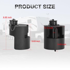 DING.PAI Heavy Duty Trailer Hitch Lock & Coupler Lock for 2" 5/16 Inch Coupler, Anti-Theft Trailer Tongue Lock with Password and Keys for RV, Trailers, Boat, Pickup Trucks