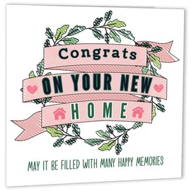 Happy New Home Card - Happy Memories - Housewarming Cards New Home Card House