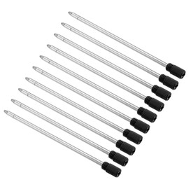 PATIKIL 1mm Ink Pen Refills, 10 Pcs Ballpoint Refill Medium Point Metal Compatible Replaceable Replacement for Pen Writing Office, Black