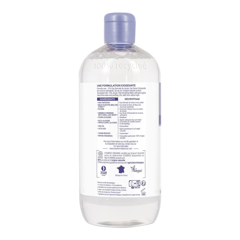 Eau Thermale Jonzac Organic Cosmetics Pure Micellar Water 500 ml