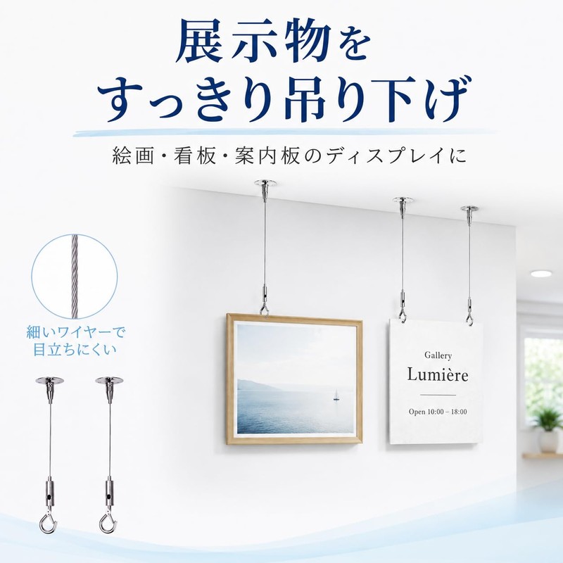 lifactlab. Wire Hook Ceiling Hanging Hook Fall Prevention Wire Picture