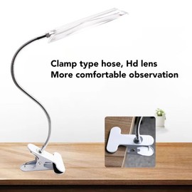 4X Magnifying Glass with Clip, 5.7x10in Large Magnifying Glass with Adjustable Flexible Gooseneck, Large Page Magnifier for Reading Books, Sewing, Crafts, for Low Vision Seniors