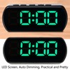 LED Clock Dual Mode Auto Dimming Temperature Display Snooze Function