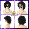 JATEBI 80s Retro Wig for Men, 2 Set Black Brown