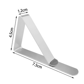 TOMVAES 6 Pack Table Cloth Clips, Adjustable Tablecloth Clamps, Stainless Steel Table Holders Metal Table Cover Clamp at Home Dinning Picnic Wedding Party, Fits Up to 1.5-4.5cm Thick Tables