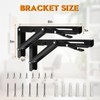 Folding Shelf Brackets 16 Inch - 4PCS Heavy Duty Metal