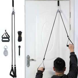 SQAQS Shoulder Physiotherapy Pulley, Hanging on the Door, Fitness Gymnastics Rope with Handles and Attachment, Arm Rehabilitation System for Physical Therapy of the Shoulder