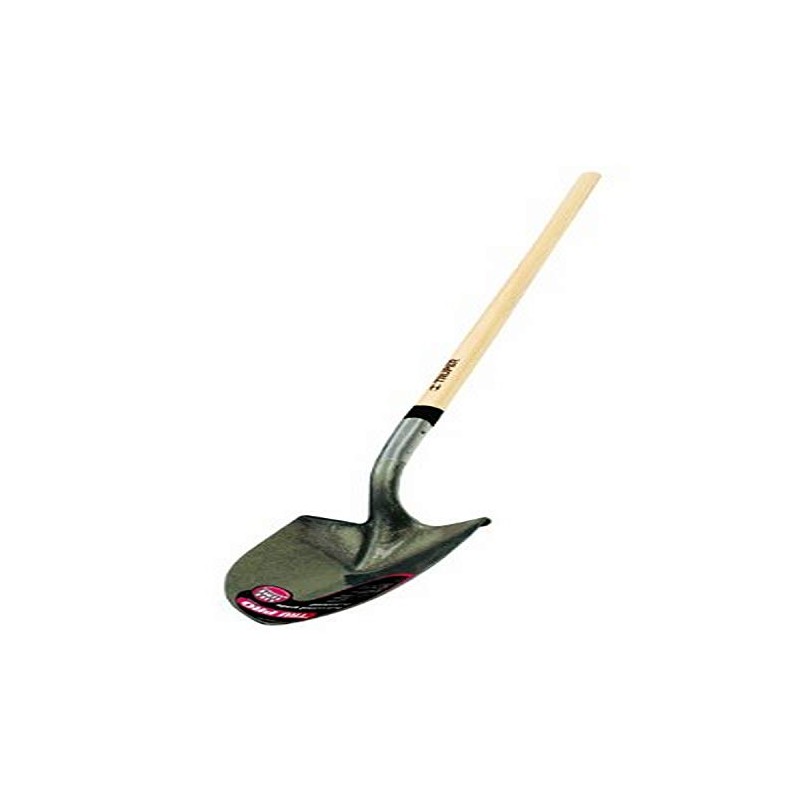 Truper 33427 Tru Pro Round Point Shovel, Long Handle, Rolled