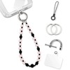 KARENSKEYS Phone Charm Strap, Sparkling Crystal Beaded Lanyard with Tether