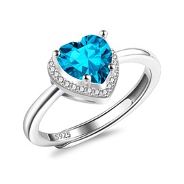 ALEXCRAFT Women's 925 Silver Rings with Cubic Zirconia Jewellery for Women Girlfriend Mum Girls, Brass, Cubic Zirconia