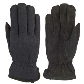 Manzella Men's Wool Knit Casual Glove Black LG/XL