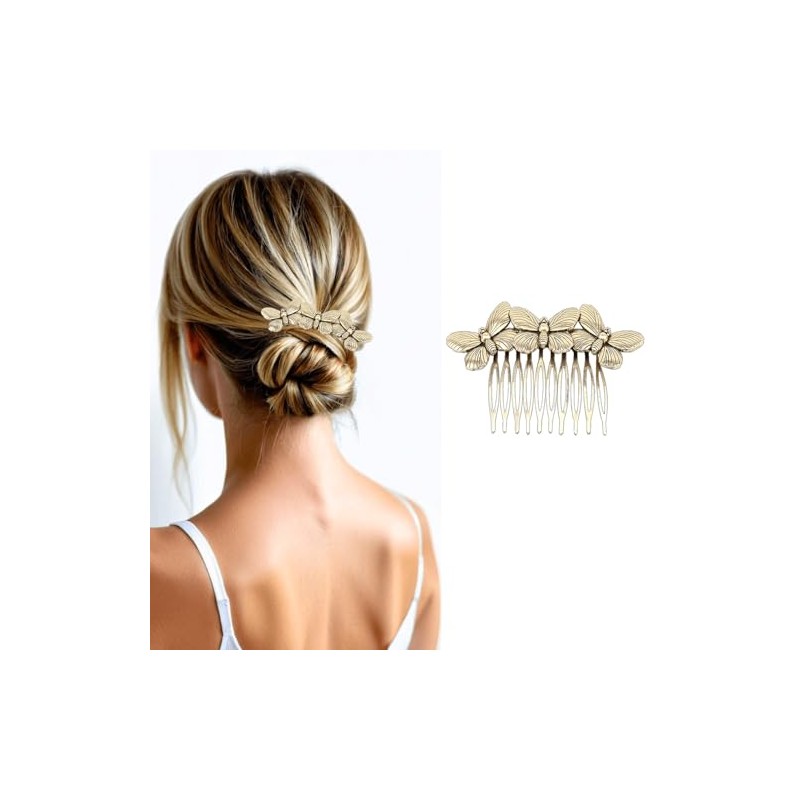 12 Peinetas Para Cabello Mujer, Set de Peinetas en Negro,