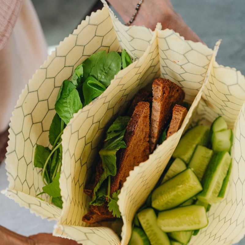 SuperBee Beeswax Food Bag - 3 Compartments