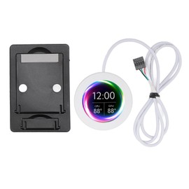 2.1 Inch AIO Computer Temp Monitor CPU Cooler LCD Display Upgrade Kit for Water Cooling Systems PC Sensor Panel for AIDA64 White