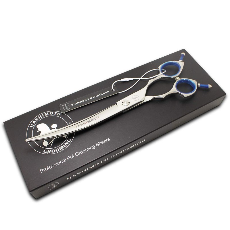 HASHIMOTO Dog Grooming Scissors, Curved Scissors for Dog Grooming, 7.5