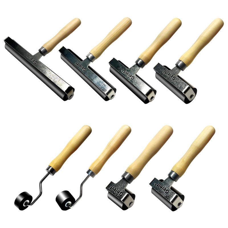 GELELF Smooth Peeling Brayer Roller - Wood Hand Roller Rollers
