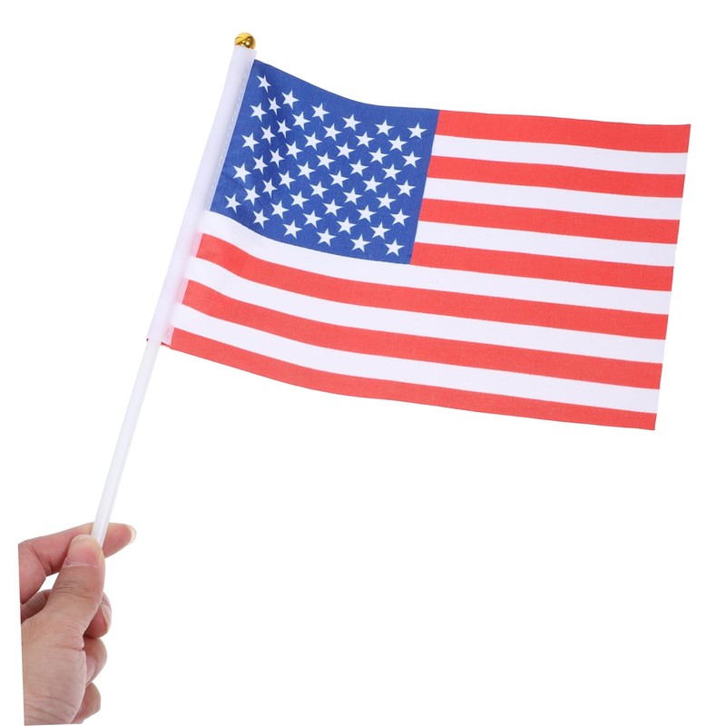 CAXUSD Pcs Mini USA National Flag American Hand Held Flags