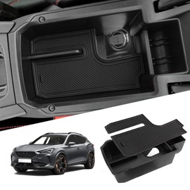 WEIPIN WEIPIN Kompatibel mit Seat Leon MK4 /Cupr Formentor 2020-2024 2025 Mittelkonsole Handschuhfach Armlehne Console Organizer Tray Aufbewahrungsbox fr Seat Leon KL FR ST Zubeh?r(Schwarz)
