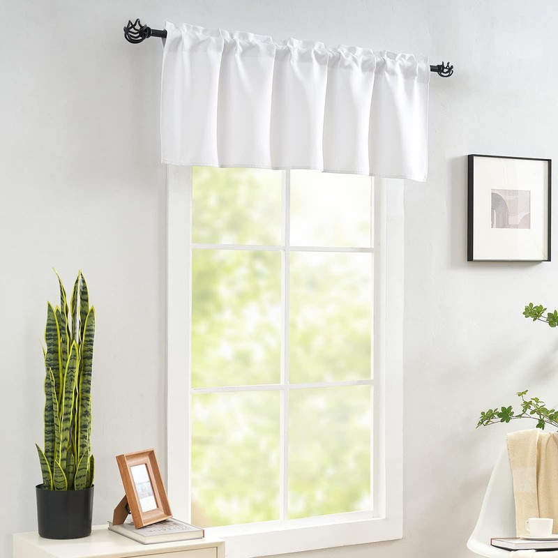 Luvyohmee White Valances for Windows - Window Valances for Living