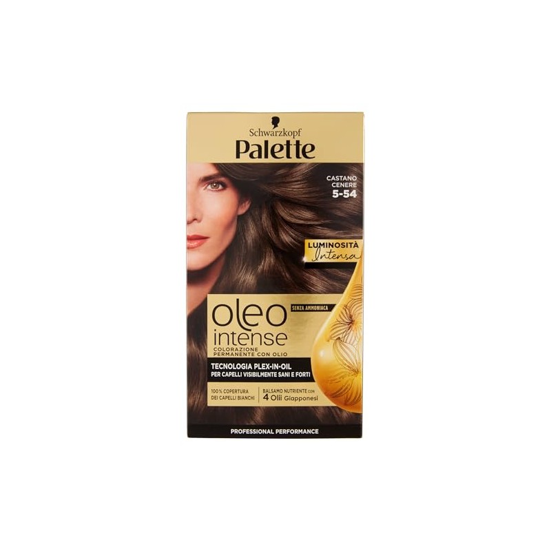 Schwarzkopf Oleo Palette Permanent Colouring Professional Cover White Hair, 5-54