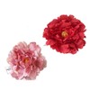 2Pcs Retro Fabric Peony Flower Hair Clip, Sweet Hair Clip