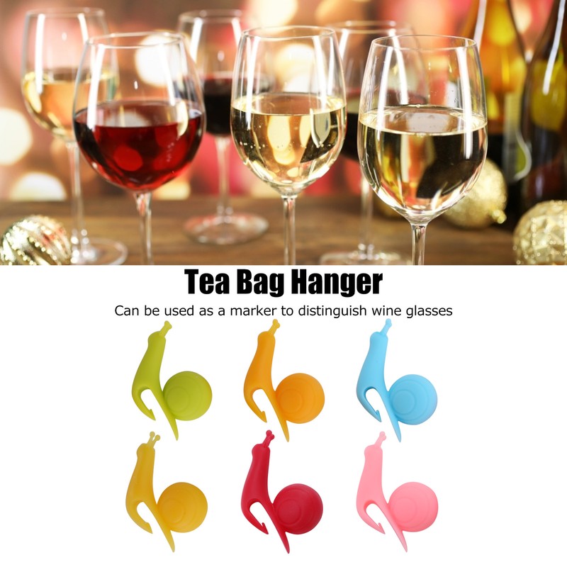 10Bag Snail Silicone Tea Maker Cup Edge Pendant Tea Bag
