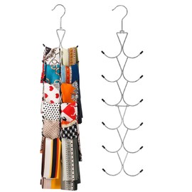 himsyuden Scarf Hanger, 12 Hooks, 360 Degree Rotating Hook, Tie Hanger, Bag, Scarf, Belt, Small Storage Hanger, Hanging Hanger, Yoga Pants Hanger, Organization, Space Utilization, Multi-functional