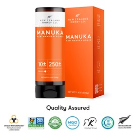 New Zealand Honey Co. Pure Manuka Honey Squeeze Bottle UMF 10+ / MGO 250+ | 17.6oz | 1.1 lb. (500g)