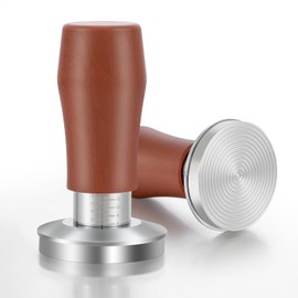 AORESAC Coffee Tamper 51mm, Spring-Loaded for Espresso Tamper Tool with 15lb/25lb/30lb Replacement Springs, Stainless Steel Ripple Base Tamper Barista Tools with Scale Mark, Fit for DeLonghi 51mm