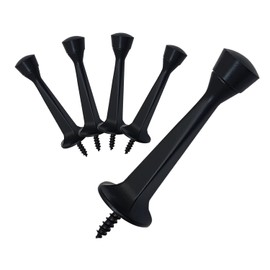 Greatim GT-DS 3" Heavy Duty Solid Rigid Door Stop,5 Pack, Zinc Alloy, SN, ORB