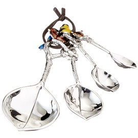 Ganz 4-Piece Set, Birds Measuring Spoon, One Size, silver