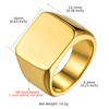 GOLDCHIC JEWELRY Gold Sovereign Ring For Men, Punk Square Signet