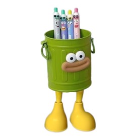 Sunny Glow Pen Stand, Pen Holder, Funny Stationery, Desk Supplies, Funny Miscellaneous Goods, Cute, Stylish, Large Capacity, Tabletop, Office, Desk, Interior Decoration, (Green)