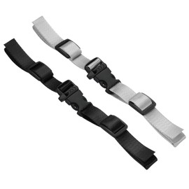 PATIKIL Backpack Belt Strap Set, 2 Pack Nylon Webbing Adjustable Replacement Waist Strap with Quick-Release Buckle for Pack Luggage Bags, Black, Grey