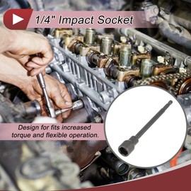 HEROFFIX 1 Pc Impact Socket Durable Hardware Tool 150mm Silver Tone CR-MO 6 Point 13mm for Car Motorcycle Dirtbike Repair