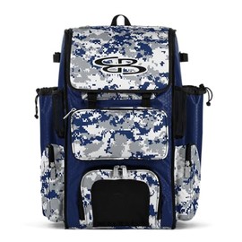 Boombah Superpack Bat Pack - Backpack Version (no wheels) - BPSPCMC23 Digital Camo Royal/Gray