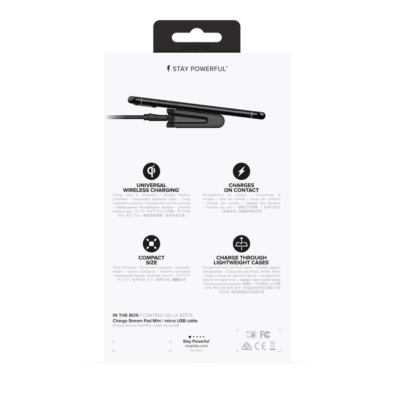 Mophie 'ChargeStream' kabelloses Lade-Pad Mini, Schwarz