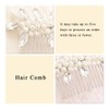 Heread Pearl Bride Wedding Hair Comb Silver Crystal Bridal Hair