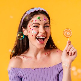 Jaciya Heart Headbands for Girls Non Slip Fashion Thin Confetti Head Bands Cute Glitter Headbands for Girls Women Hair Accessories