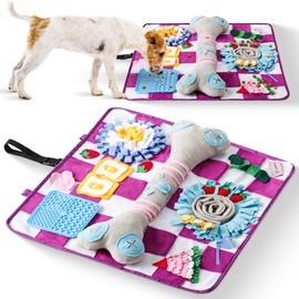 LUFTPETS Soft Snuffle Mat for Dogs Large Breed & Lick Pad, Keeps Pets Busy, Comfortable Sniff & Enrichment Mat to Lay On, Puzzle Toy with Lots of Games, Anti-Slip & Washable, Slows Down Feeding