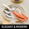 DINYWOW 20-Pieces Orange Silverware Sets for 4,Orange Handle Stainless Steel