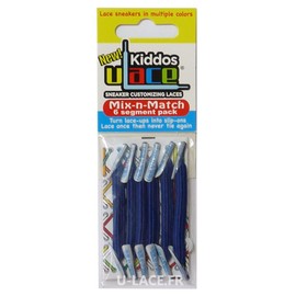 U-Lace Kiddos Elastic Shoelaces for Children from 3 to 7 Years - 14 Colours Available - Attention: at least 2 packs for a pair of trainers, carefully count the eyelets!, royal