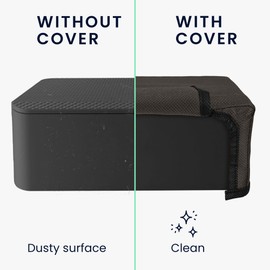 kwmobile Dust Cover Compatible with Canon Selphy CP1500 - Printer Case - Fabric Protector Cover - Dark Grey