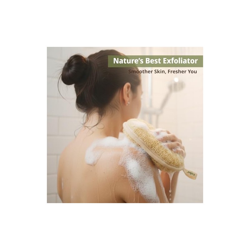 Esponja exfoliante corporal de lufa natural Coba Straws | Esponja