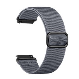 Maledan 18mm Watch Strap Compatible with Garmin - Elastic Straps for Garmin Venu 3S Strap - Nylon Sport Loop Band for Venu 2S Vivoactive 4S Forerunner 265S Forerunner 255S for Women Men, Grey